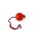 Rubber Ball with rope- dog toy